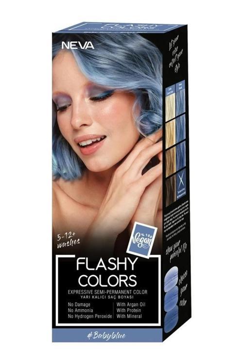 Flashy Colors Yarı Kalıcı Saç Boyası 100 Ml Bebek Mavi