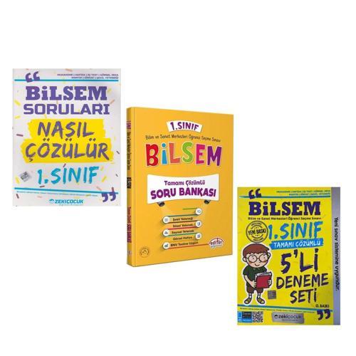 Editör 1. Sınıf Bilsem Soru ve Zeki Çocuk Bilsem Soruları Nasıl Çözülür ile Deneme Seti 3 Kitap