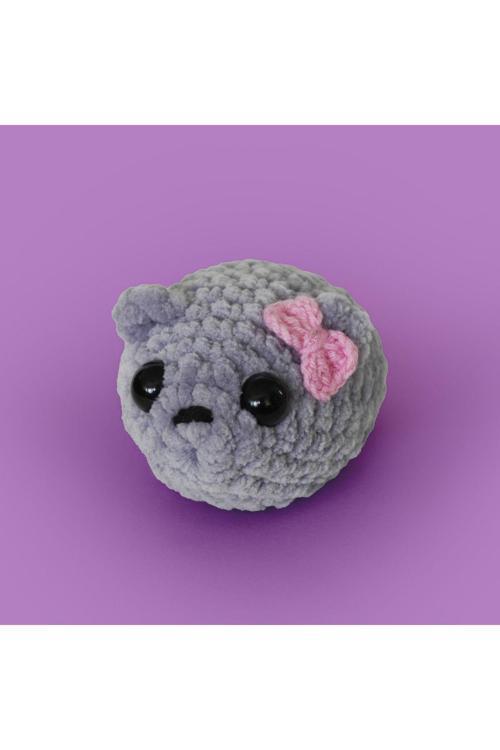 Amigurumi Sad Hamster Tığ Kiti, Amigurumi Örgü Seti Tığ Işi Örgü Oyuncak