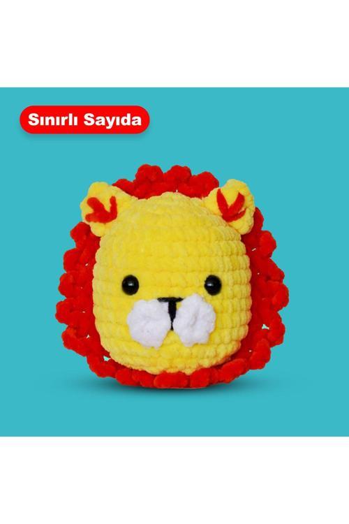 Amigurumi Aslan Tığ Kiti, Amigurumi Örgü Seti, Tığ Işi Amigurumi Örgü Oyuncak Seti