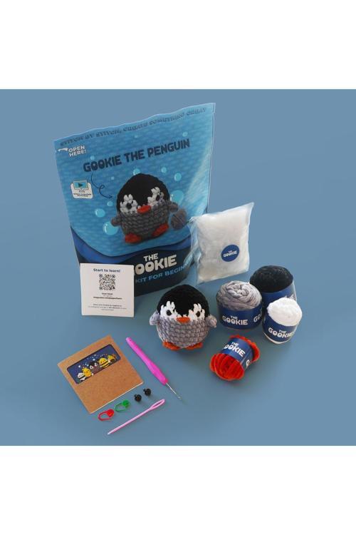Penguen Amigurumi Tığ Kiti, Amigurumi Örgü Seti, Tığ Işi Amigurumi Örgü Oyuncak Seti