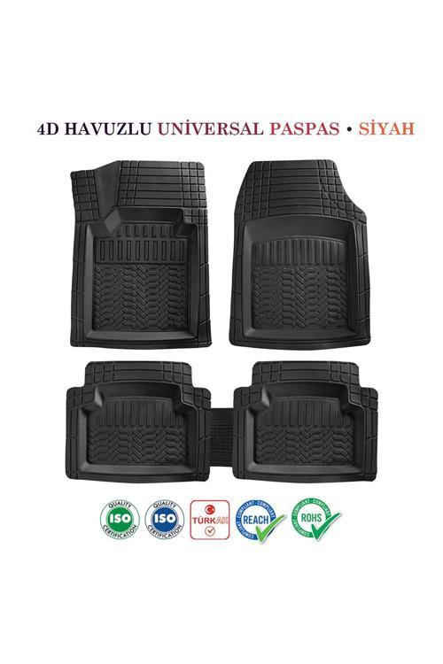 Dacia Logan Mcv 2008-2013 Uyumlu 4D Havuzlu Paspas Takımı Premium Siyah