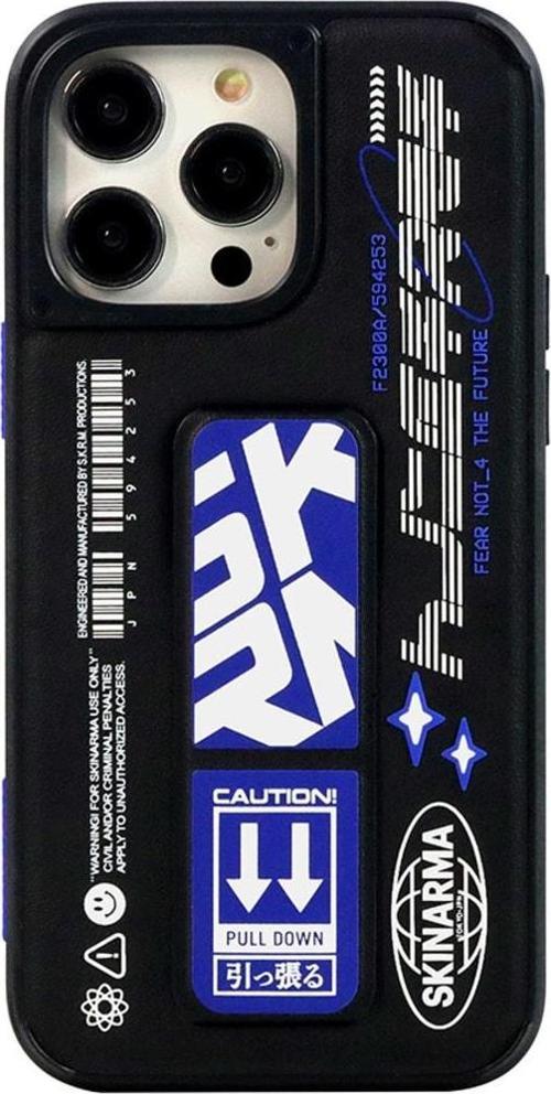 Iphone 14 Pro Max Uyumlu Kılıf Standlı Deri Görünümlü Akarui Kapak-mavi