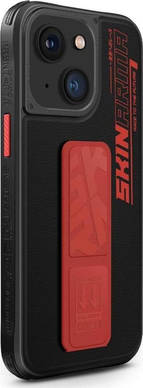 iPhone 15 Uyumlu Kılıf SkinArma Standlı Deri Görünümlü Slate Kapak Turuncu