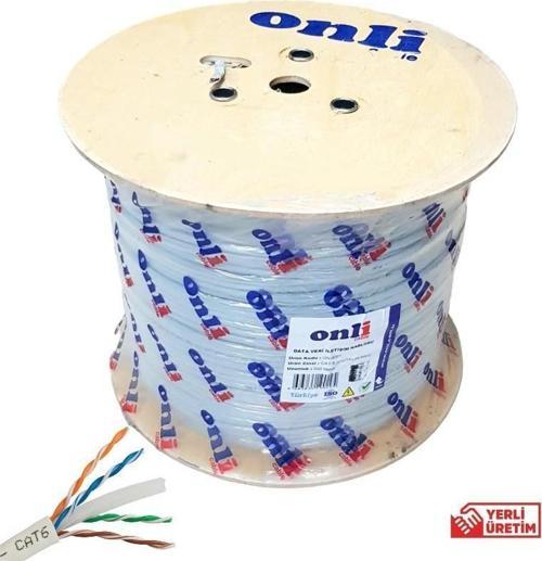 Onli 500Mt 24AWG CAT6 Network Kablosu Gri