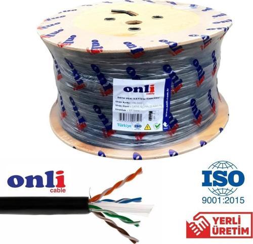 23AWG PE Dış Ortam Cat6 Outdoor Kablo 305mt Siyah