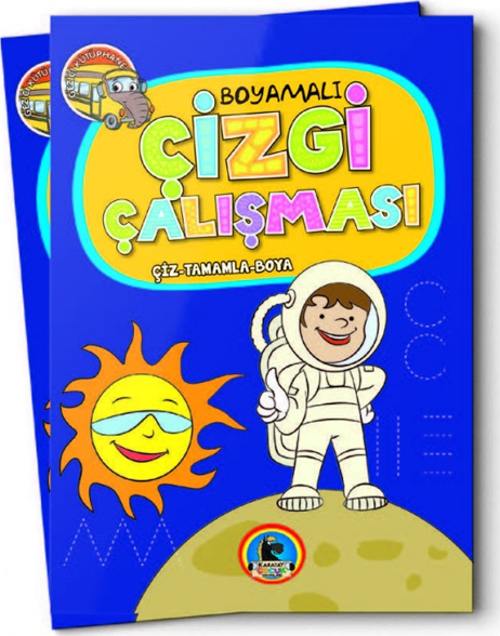 Boyama Kitabı Kalın Çizgi Çalışması-1 128 Sayfa Karatay Yayınevi 153-08-4299