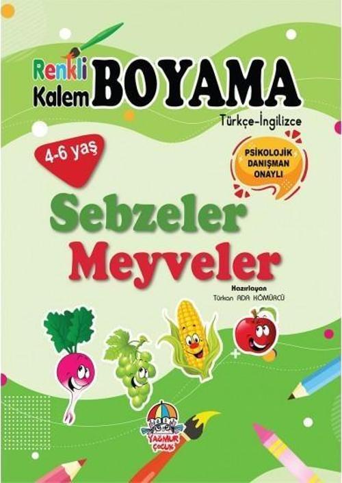 Yağmur Çocuk Yyg Renkli Kalem Boyama/Sebzeler Meyveler