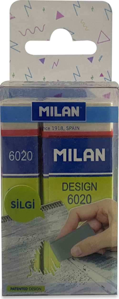 MILAN DESIGN 6020 SİLGİ BLİSTER - 3LÜ