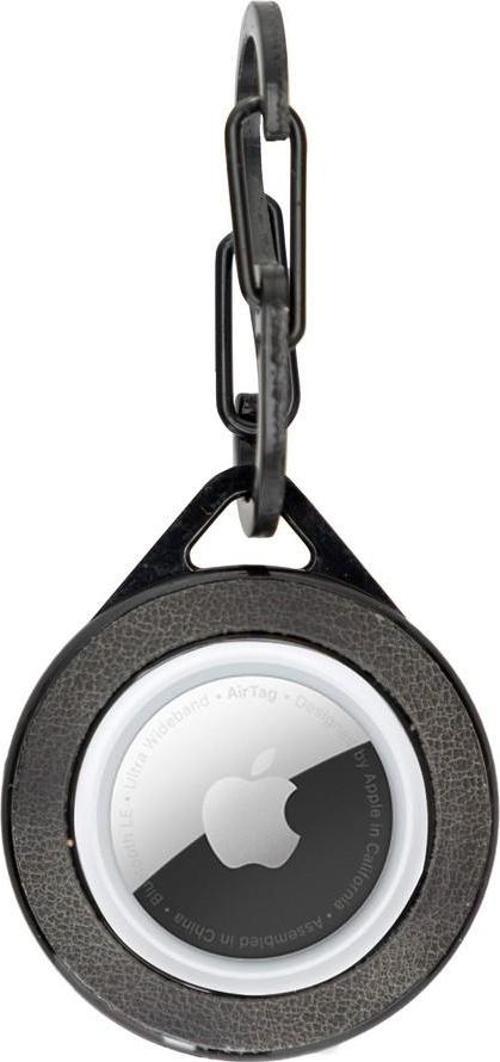Apple AirTag Uyumlu Deri Anahtarlık Pelit TN18EF Gri
