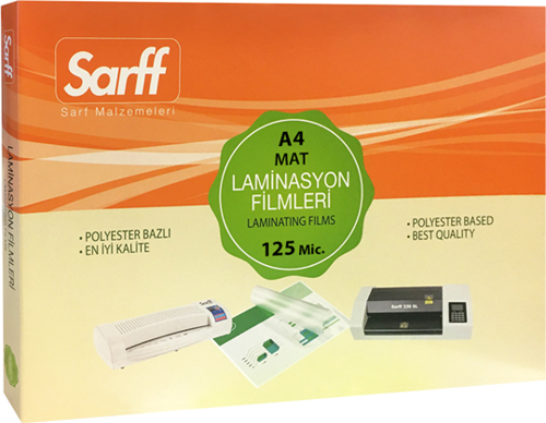 125MIC MAT LAMİNASYON FİLMLERİ - A4(216X303MM) - 100ADET