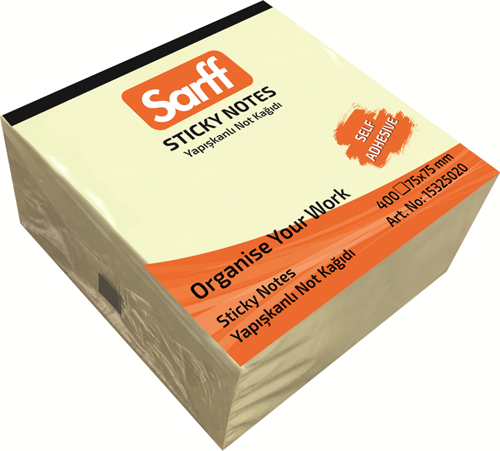 75X75MM SARI KÜP YAPIŞKANLI NOT KAĞIDI - 400YP