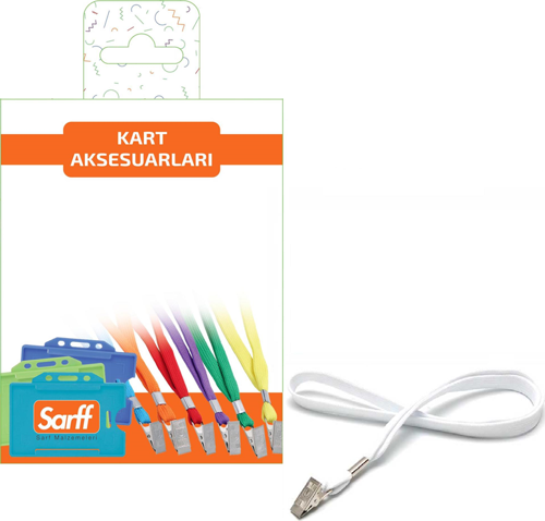 METAL KLİPSLİ BEYAZ EKO ASKI İPİ BLİSTER - 10ADET
