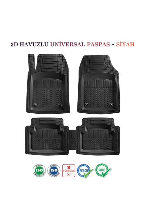 Renault Clio 1999-2002 Sedan Uyumlu 3D Havuzlu Paspas Takımı Pro Siyah