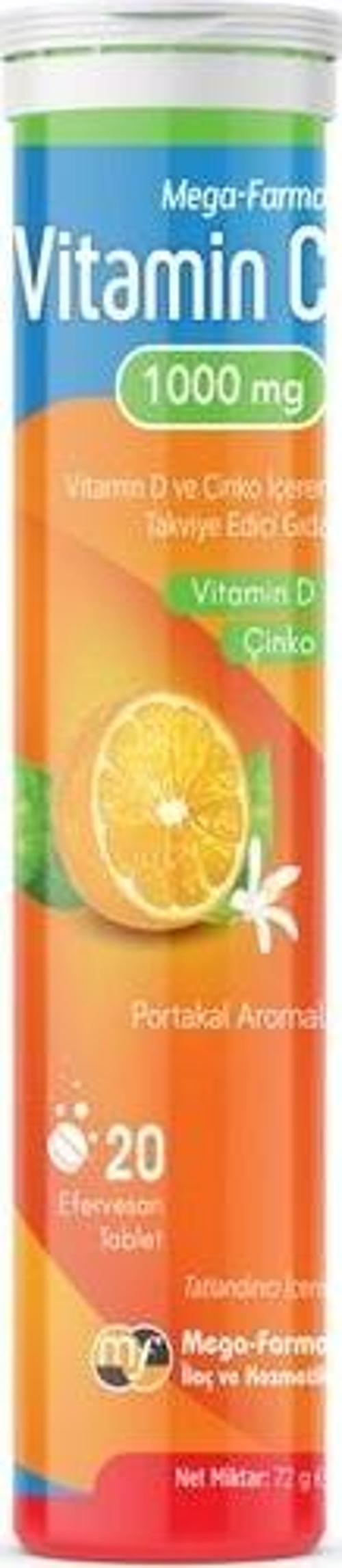 Mega-Farma Vitamin C 1000 Mg 20 Tablet