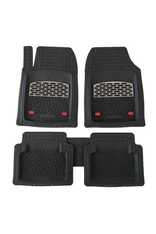 Daewoo Damas Uyumlu 3D Havuzlu Paspas Takımı Safir Siyah Krom Karbon