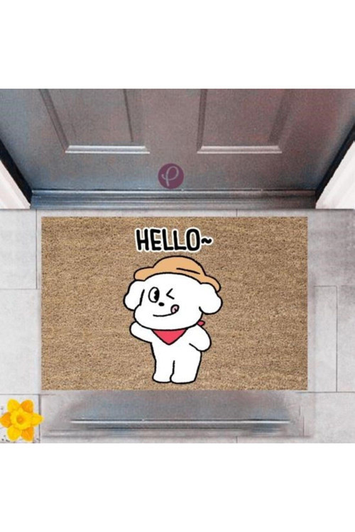 Kapı Önü Paspası Dekoratif Dijital Baskı Hello P-2506
