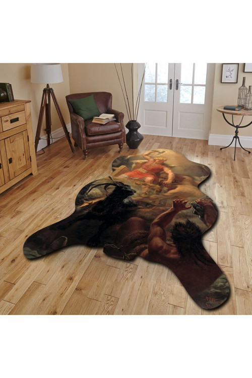 Dekoratif, 3D Baskılı Özel Tasarım, Lazer Kesim, İnce, Kaymaz Taban Halı 72 - 120 X 180
