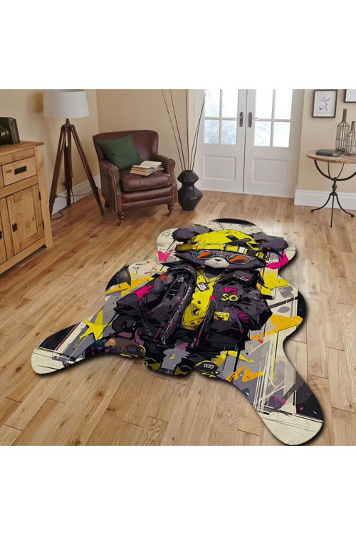 Dekoratif, 3D Baskılı Özel Tasarım, Lazer Kesim, İnce, Kaymaz Taban Halı - 160 X 230