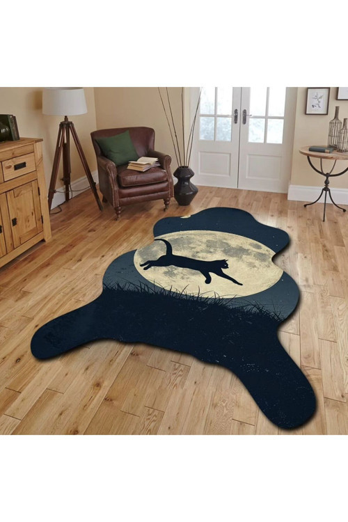 Dekoratif, 3D Baskılı Özel Tasarım, Lazer Kesim, İnce, Kaymaz Taban Halı - 160 X 230