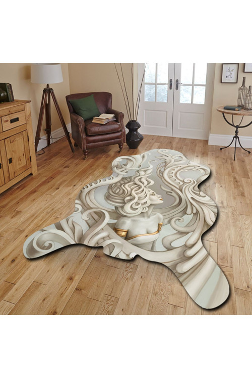 Dekoratif, 3D Baskılı Özel Tasarım, Lazer Kesim, İnce, Kaymaz Taban Halı 59 - 160 X 230