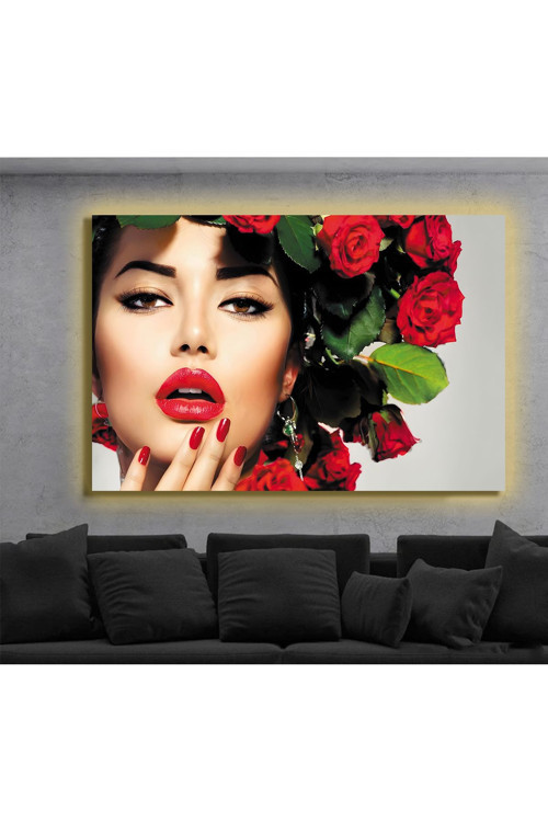 Led Işıklı Kanvas Tablo, 3D Dekoratif Baskılı Tablo Yapay Zeka Destekli Modern Tasarımlar 453