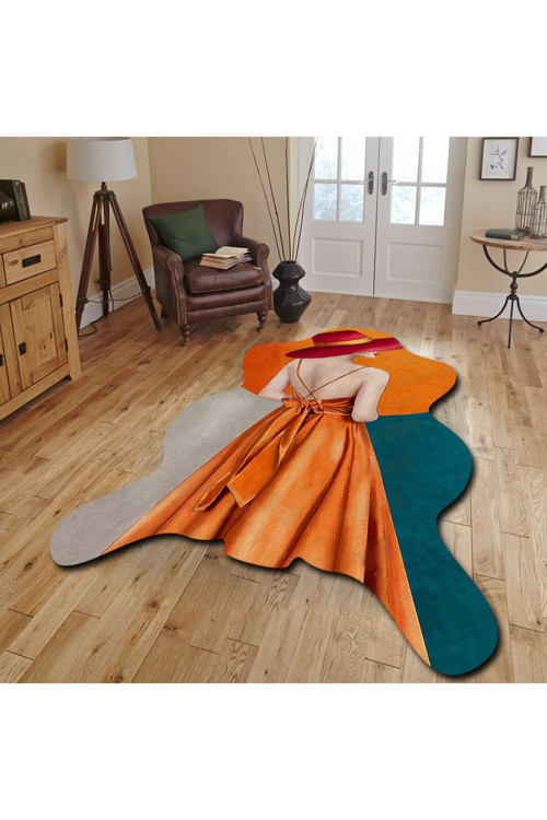 Dekoratif, 3D Baskılı Özel Tasarım, Lazer Kesim, İnce, Kaymaz Taban Halı 89 - 160 X 230