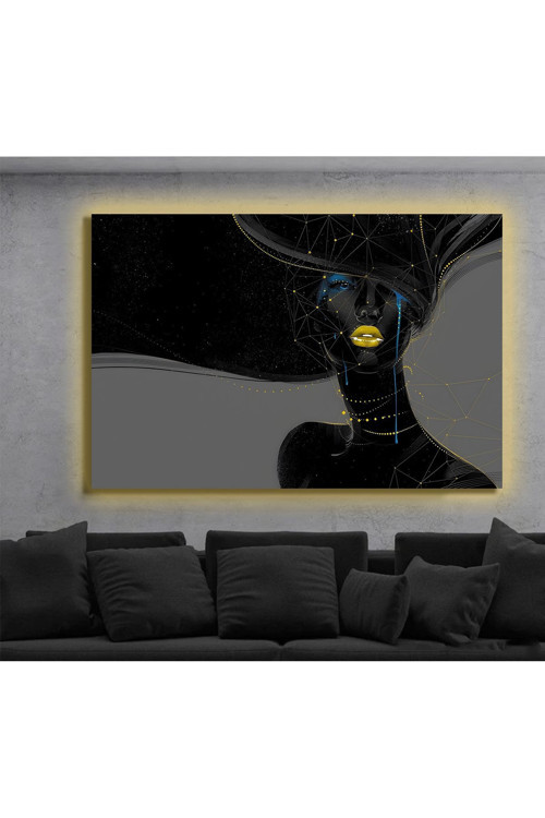 Led Işıklı Kanvas Tablo, 3D Dekoratif Baskılı Tablo Yapay Zeka Destekli Modern Tasarımlar 334