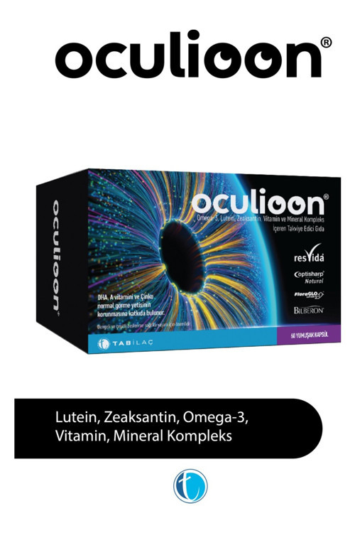 İlaç Oculioon Omega 3 Lutein Zeaksantin Vitamin ve Mineral Kompleks 60 Kapsül