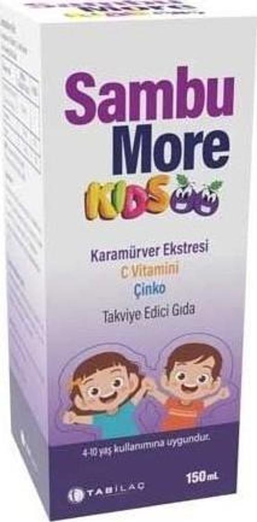 İlaç Sambumore Kids Kara Mürver C Vitamini Çinko Şurup 150 Ml