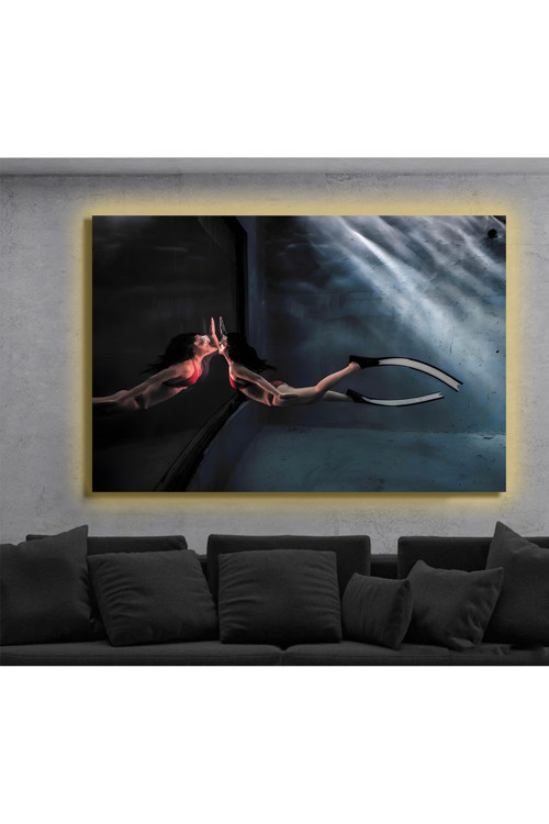 Led Işıklı Kanvas Tablo, 3D Dekoratif Baskılı Tablo Yapay Zeka Destekli Modern Tasarımlar 02
