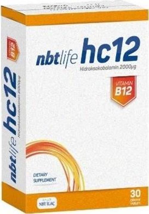 Hc12 Hidroksikobalamin Çiğneme Tableti 30 Luk
