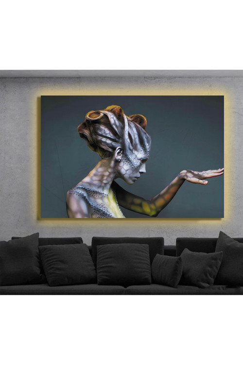 Led Işıklı Kanvas Tablo, 3D Dekoratif Baskılı Tablo Yapay Zeka Destekli Modern Tasarımlar 214