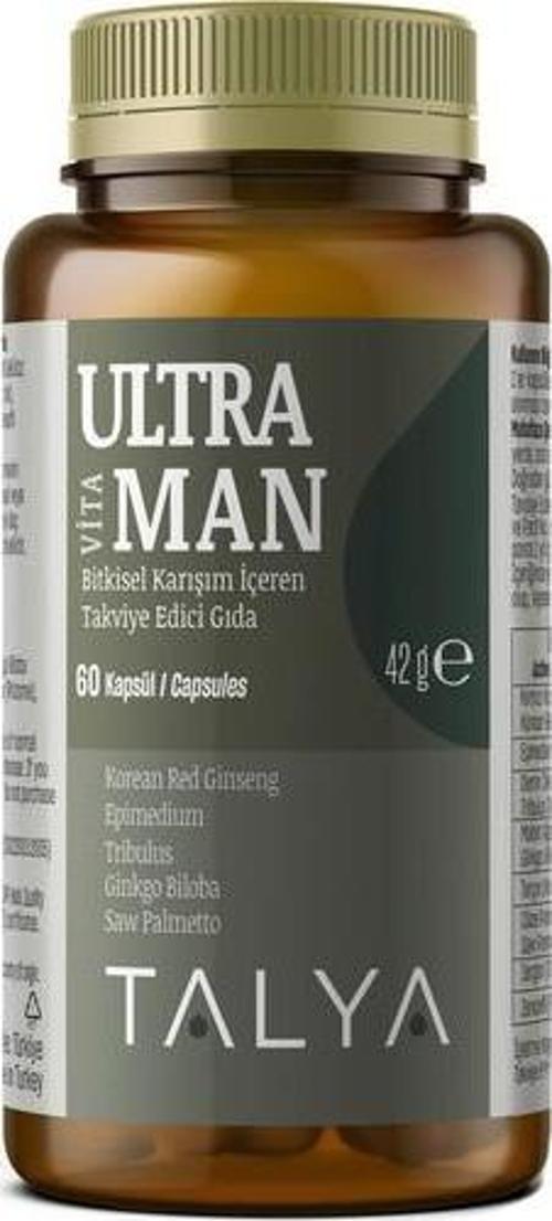 Ultra VitaMAN Bitkisel Karışım İçeren Takviye Edici Gıda, 60 Kapsül (Erkekler İçin)