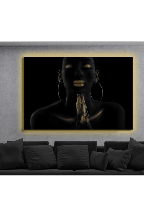 Led Işıklı Kanvas Tablo, 3D Dekoratif Baskılı Tablo Yapay Zeka Destekli Modern Tasarımlar 476