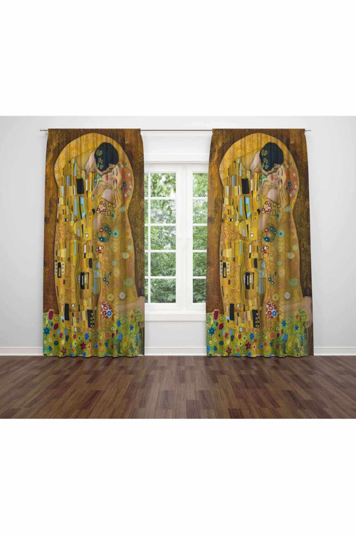 Özel Tasarım Dekoratif Baskı Salon Mutfak Oturma Odası 3D Baskılı Fon Perde 13 - 280 X 250
