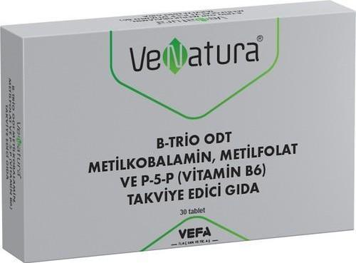 B-Trio Odt Metilkobalamin, Metilfolat Ve P-5-P (Vitamin B6) Takviye Edici Gıda
