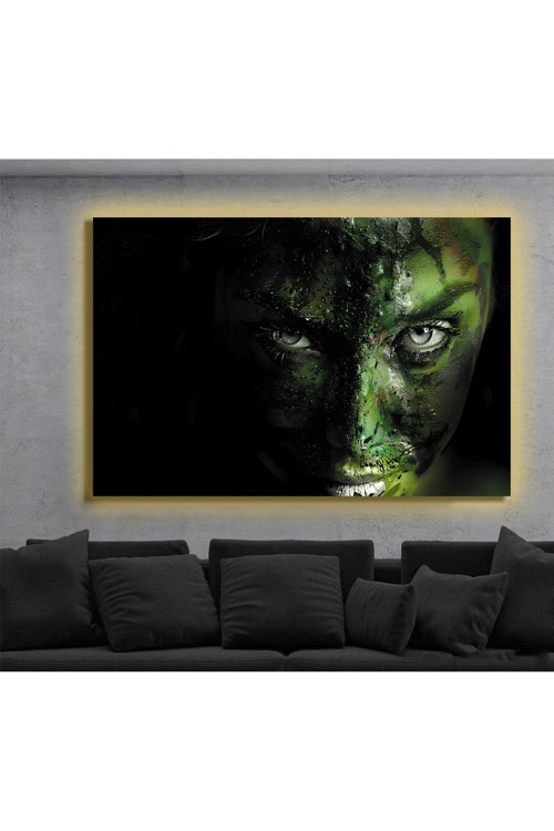 Led Işıklı Kanvas Tablo, 3D Dekoratif Baskılı Tablo Yapay Zeka Destekli Modern Tasarımlar 462