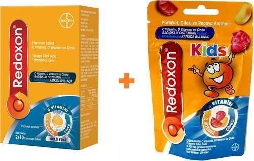 Redn 3'Lü Etki Efervesan 20 Tablet + Redn Kids Çiğnenebilir 25 Tablet
