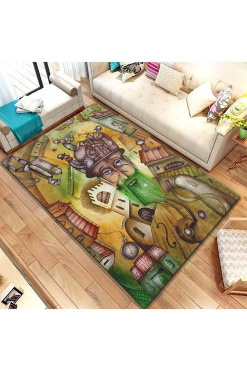 3D Baskılı Halı 383 - 140 X 220