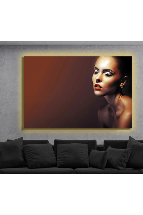 Led Işıklı Kanvas Tablo, 3D Dekoratif Baskılı Tablo Yapay Zeka Destekli Modern Tasarımlar 208