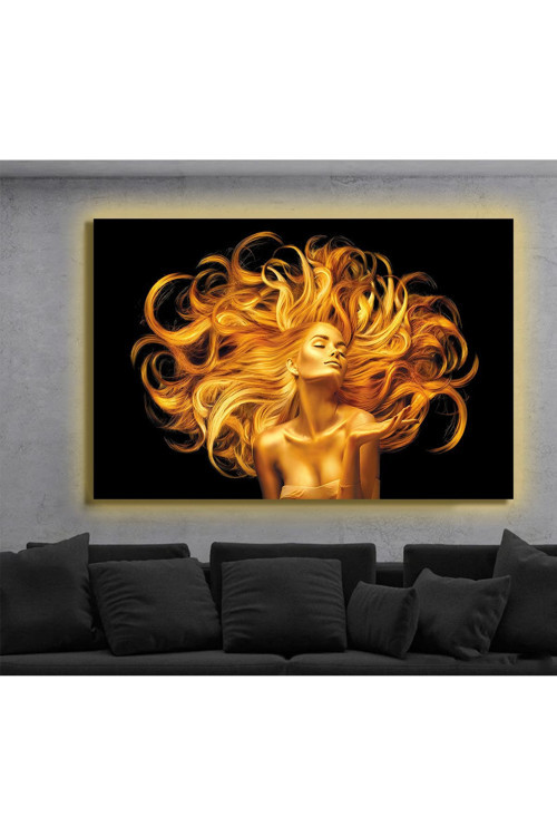 Led Işıklı Kanvas Tablo, 3D Dekoratif Baskılı Tablo Yapay Zeka Destekli Modern Tasarımlar 60