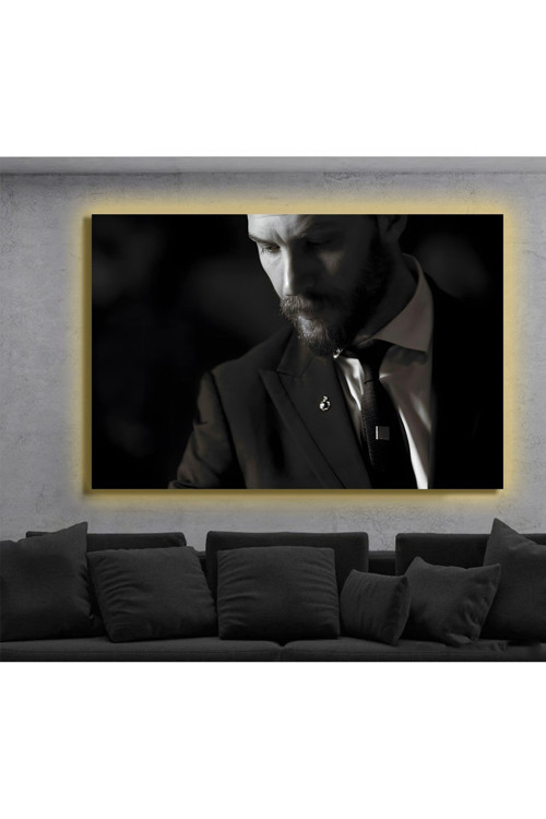 Led Işıklı Kanvas Tablo, 3D Dekoratif Baskılı Tablo Yapay Zeka Destekli Modern Tasarımlar 135