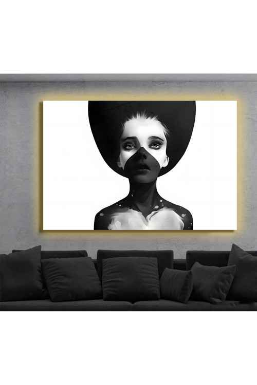 Led Işıklı Kanvas Tablo, 3D Dekoratif Baskılı Tablo Yapay Zeka Destekli Modern Tasarımlar 459