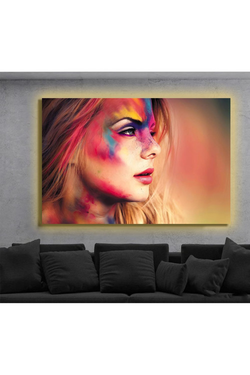 Led Işıklı Kanvas Tablo, 3D Dekoratif Baskılı Tablo Yapay Zeka Destekli Modern Tasarımlar 461