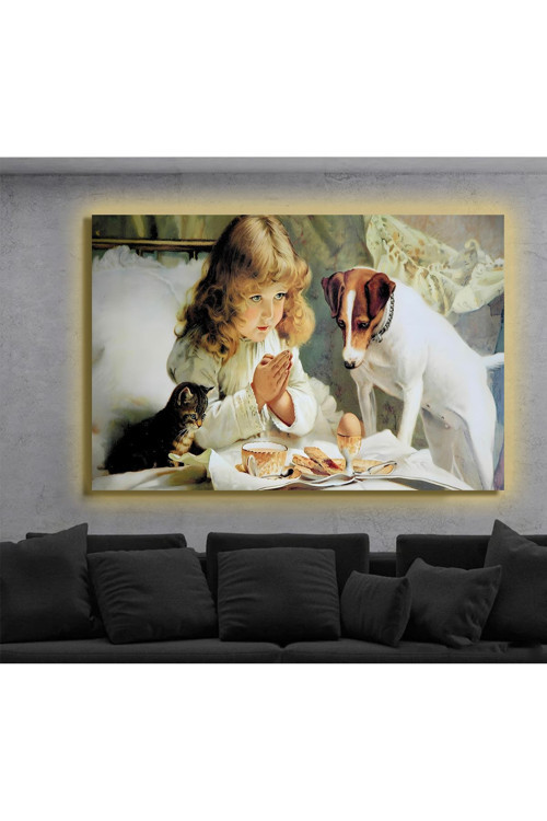 Led Işıklı Kanvas Tablo, 3D Dekoratif Baskılı Tablo Yapay Zeka Destekli Modern Tasarımlar 406