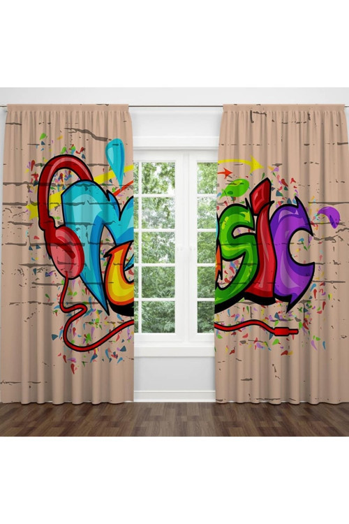 3D Baskılı Fon Perde 185 - 280 X 260
