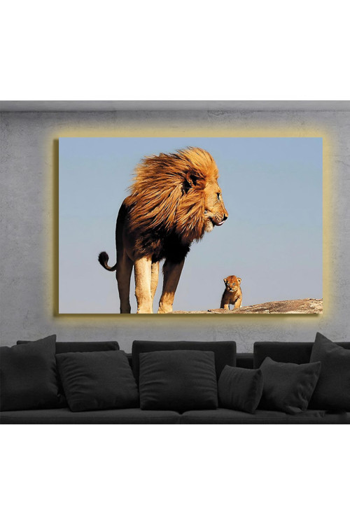 Led Işıklı Kanvas Tablo, 3D Dekoratif Baskılı Tablo Yapay Zeka Destekli Modern Tasarımlar 325