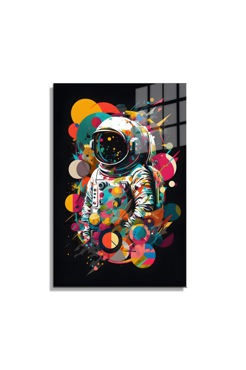 Space/Uzay Yapay Zeka Özel Tasarım Cam Tablo Ofis, Mutfak Çocuk Odası, Salon 120