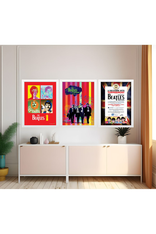 Modern Tarz Mdf Plastik Çerçeveli 3'Lu Dekoratif Tablo 219